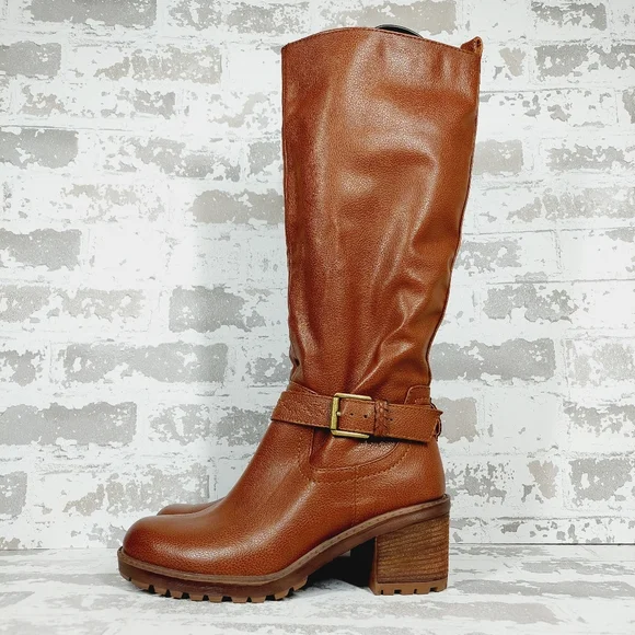 New Zodiac Georgia Womens Faux Leather Riding Knee-High Boots A262 - Picture 1 of 12